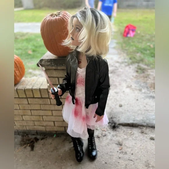 Spirit Chucky Tiffany Kids Costume - Black and White - Picture 8 of 9